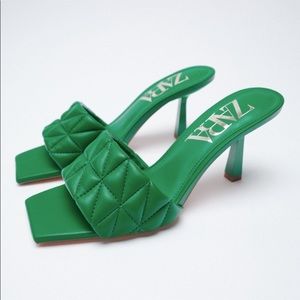 Zara quilted heels